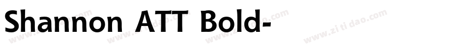 Shannon ATT Bold字体转换